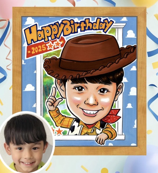 誕生日似顔絵 色紙サイズ1名 千葉県 担当Sai