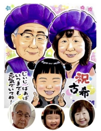 基本価格内で出来る似顔絵サンプル③