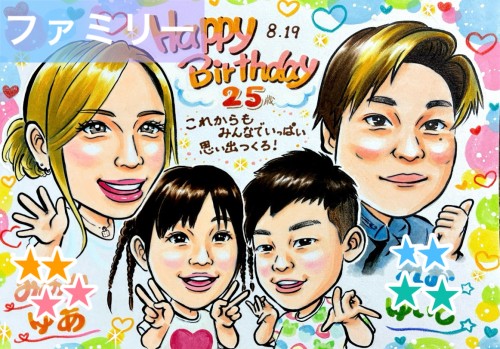 基本価格内で出来る似顔絵サンプル⑥